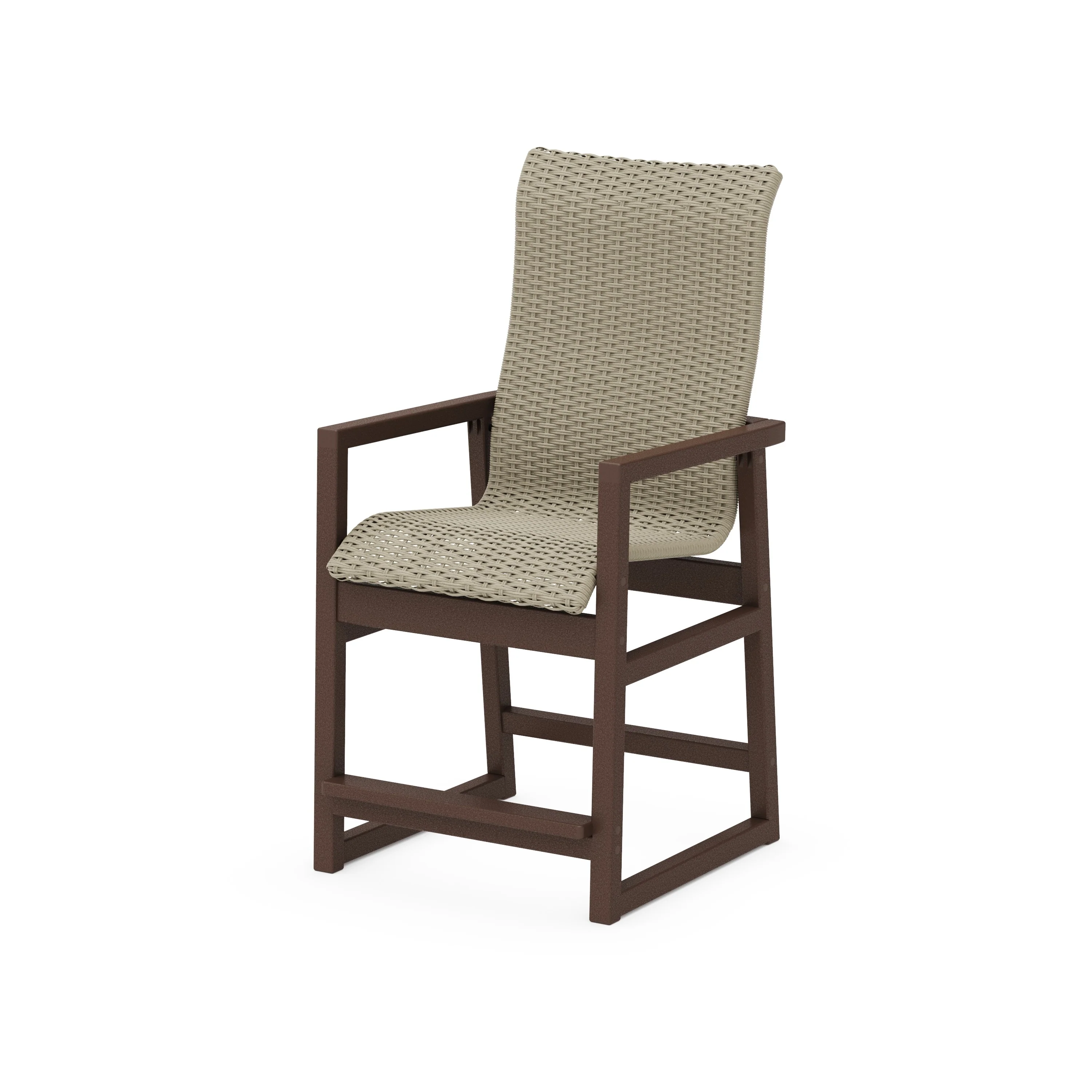 EDGE Woven High-Back Counter Arm Chair