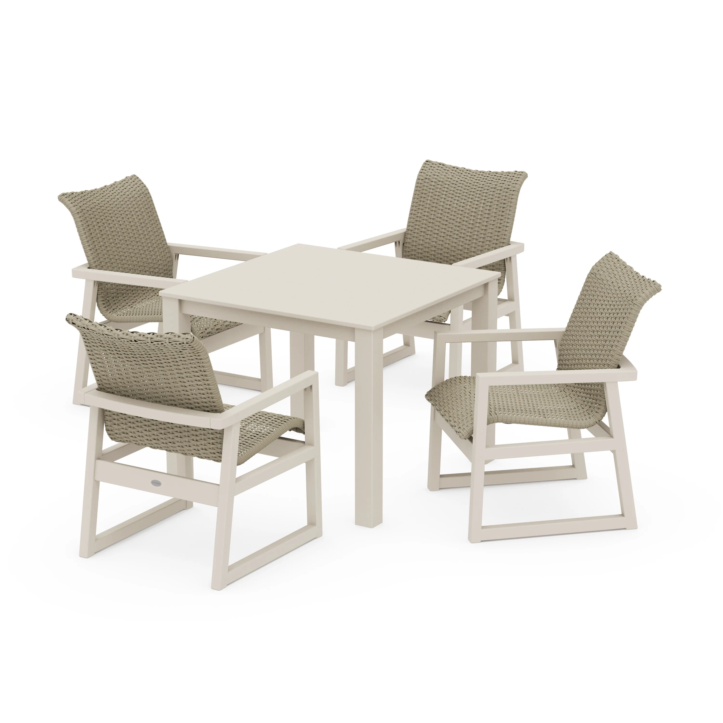 EDGE Woven 5-Piece Parsons Dining Set