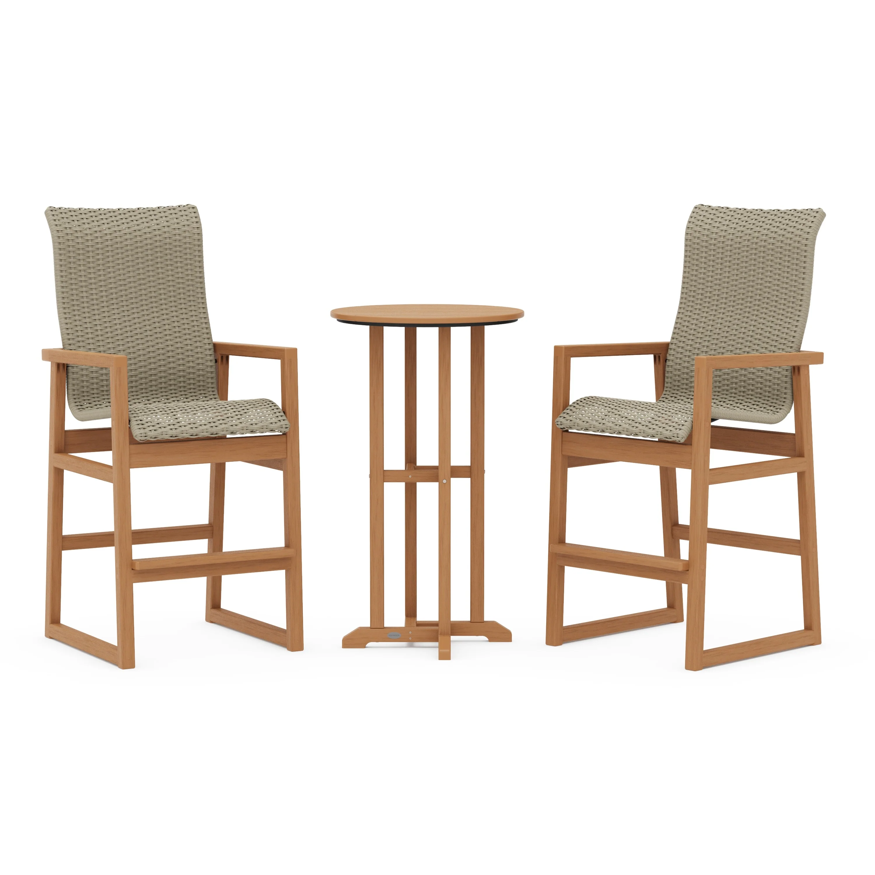 EDGE Woven Highback 3-Piece Farmhouse Bar Set