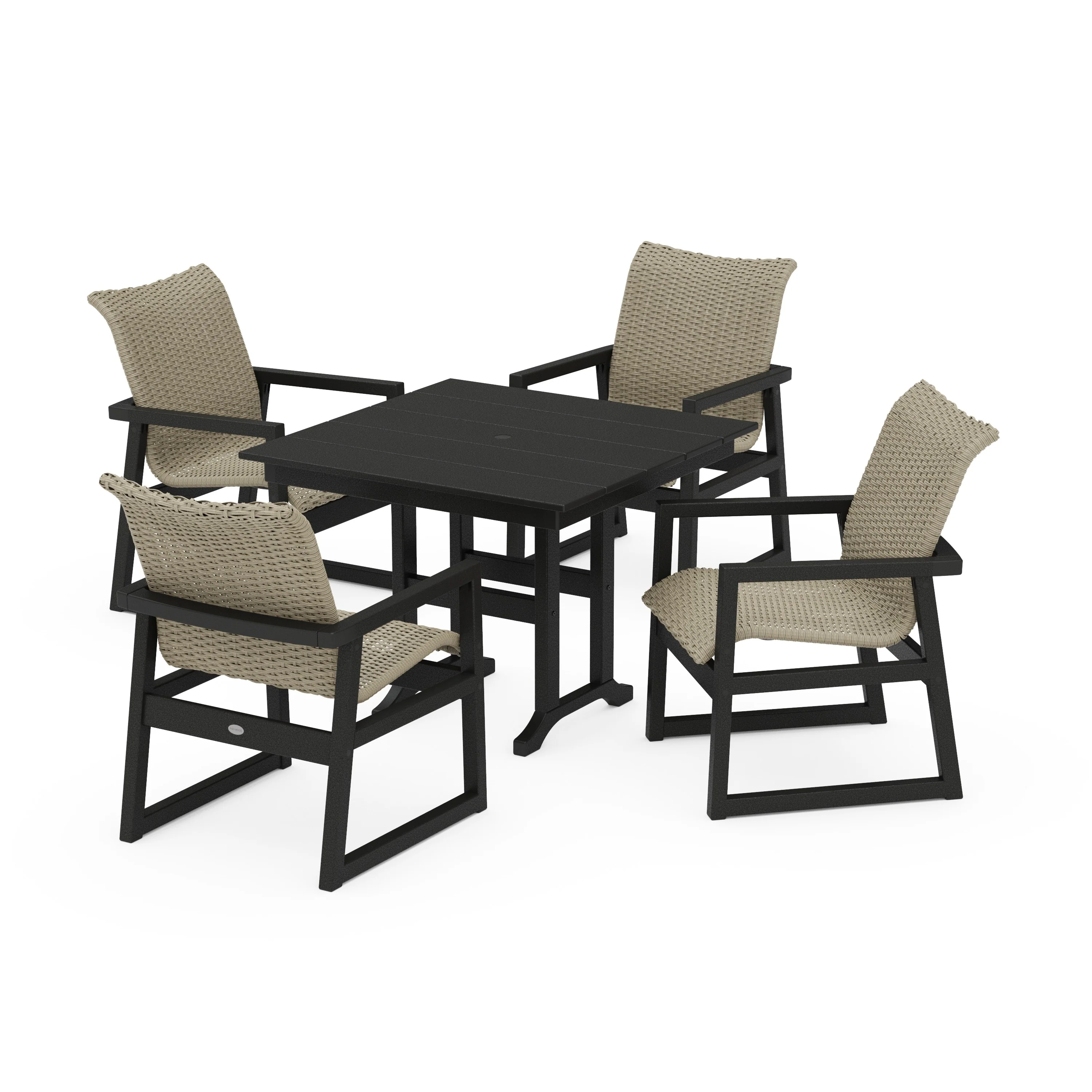 EDGE Woven 5-Piece Farmhouse Dining Set