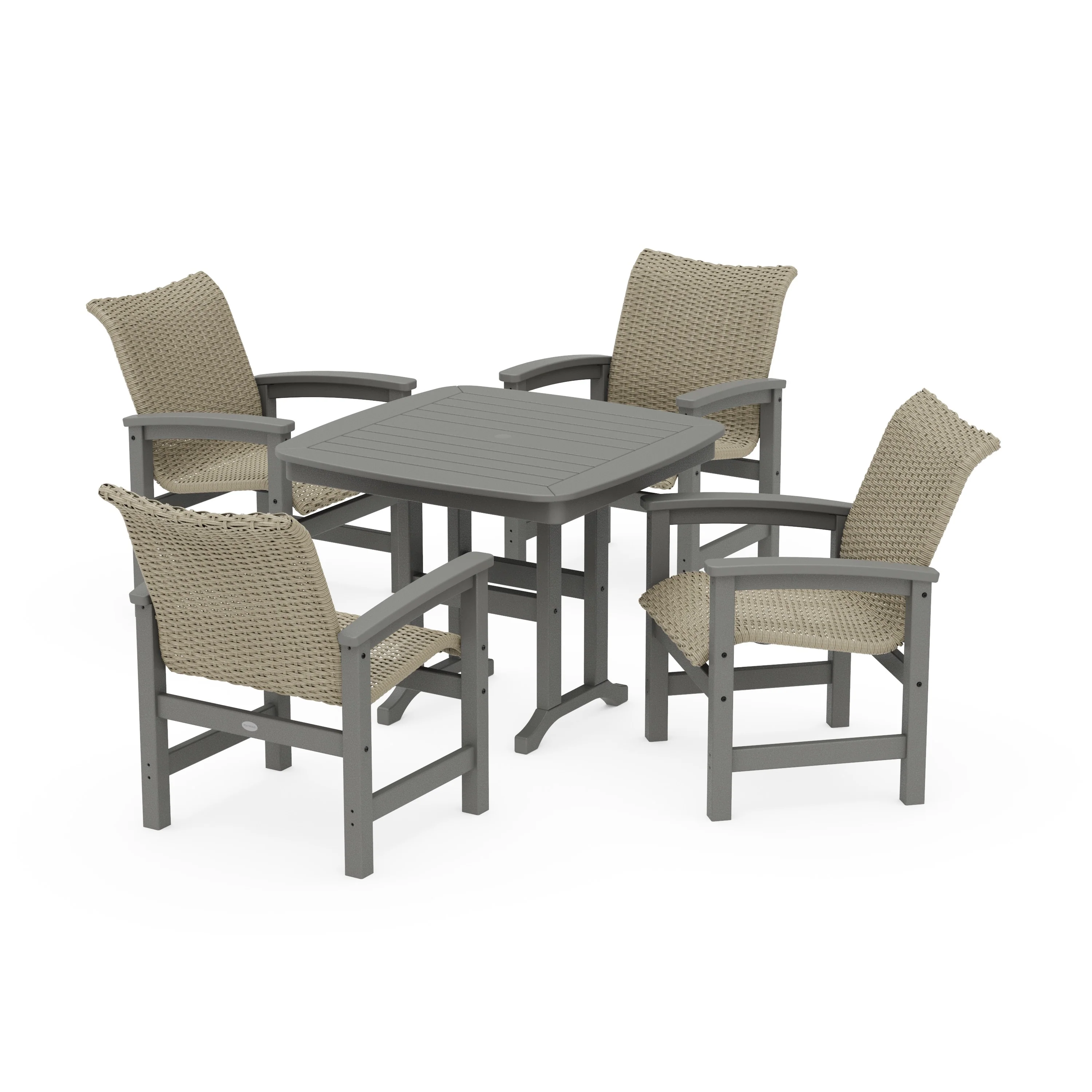 Coastal Woven 5-Piece Dining Set