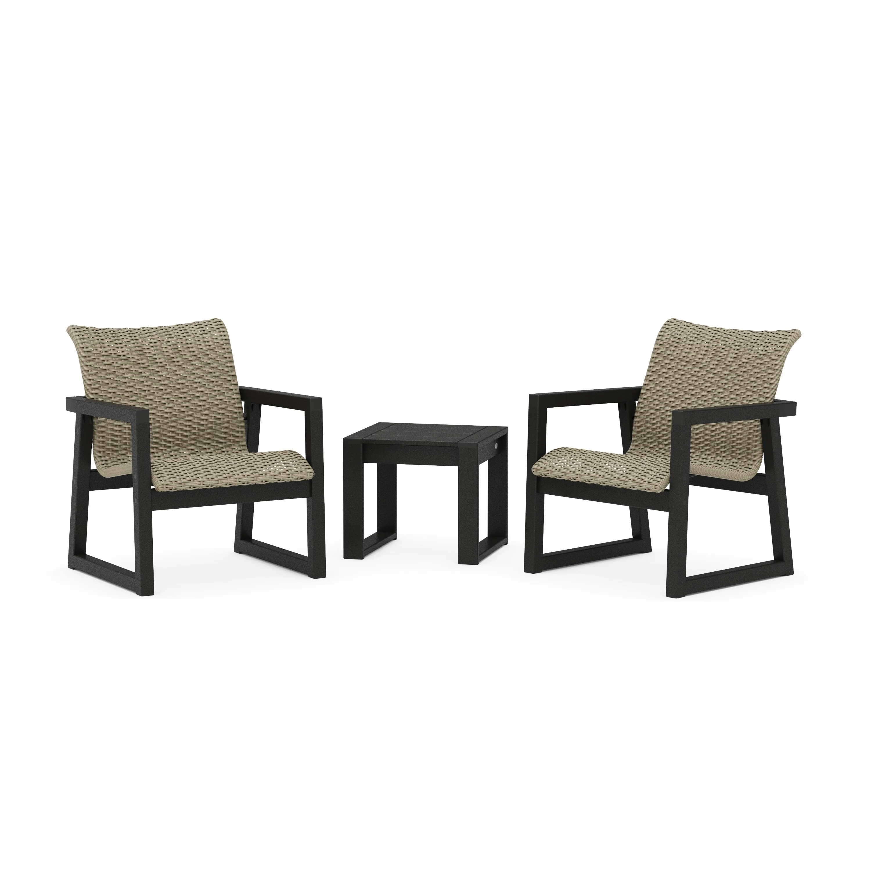 EDGE Woven 3-Piece Lounge Chair Seating Set