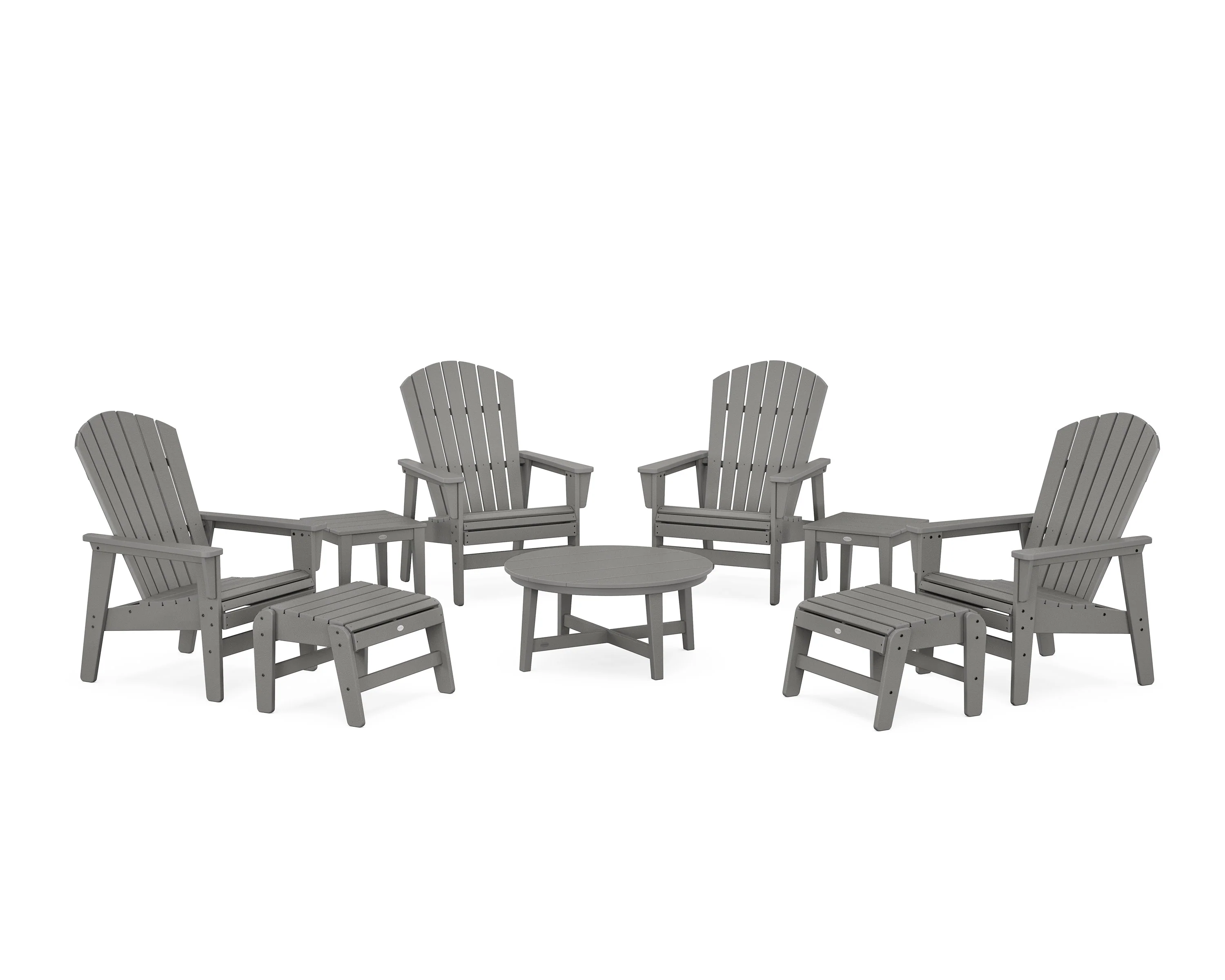 Nautical Grand Upright Adirondack 9-Piece Conversation Set