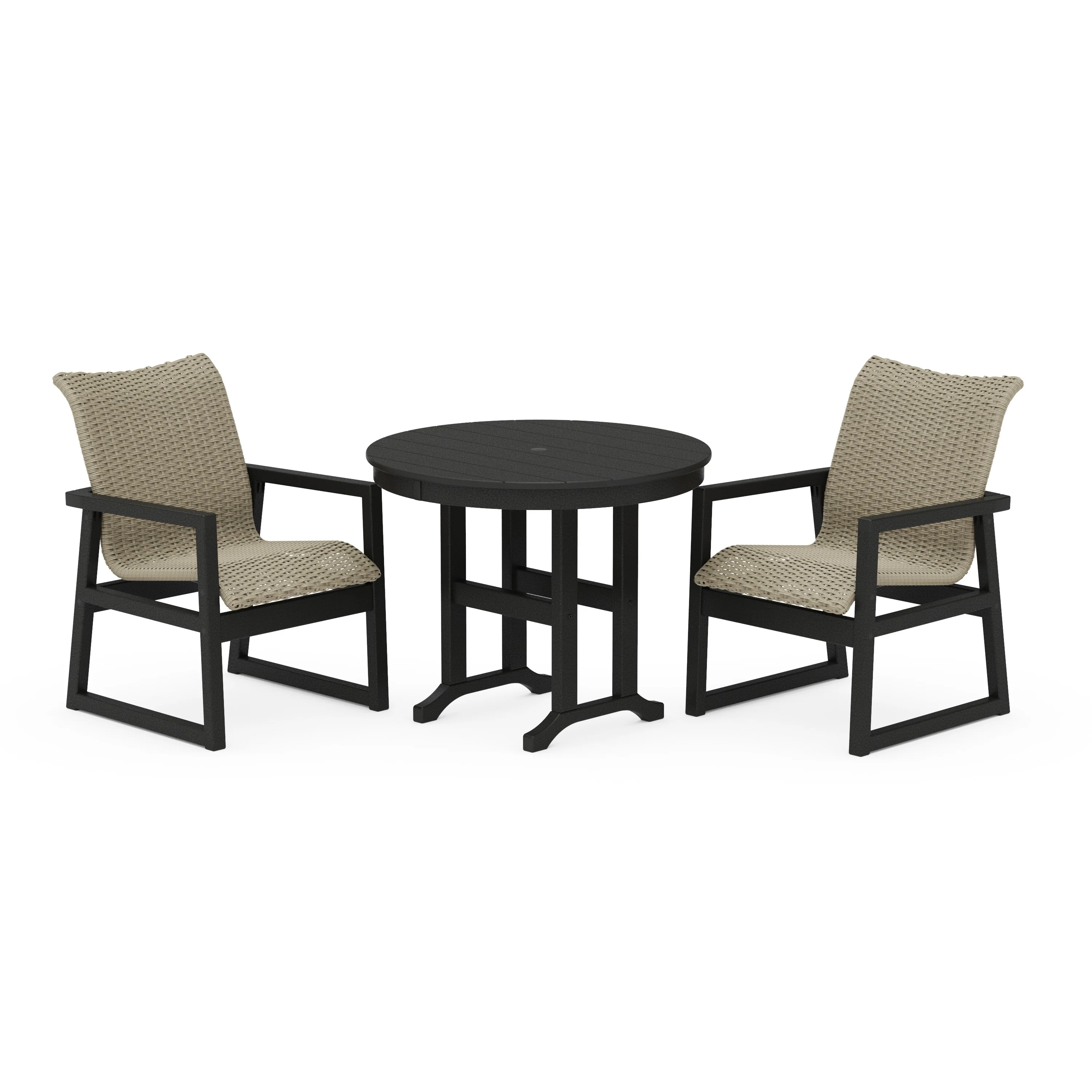 EDGE Woven 3-Piece Farmhouse Dining Set