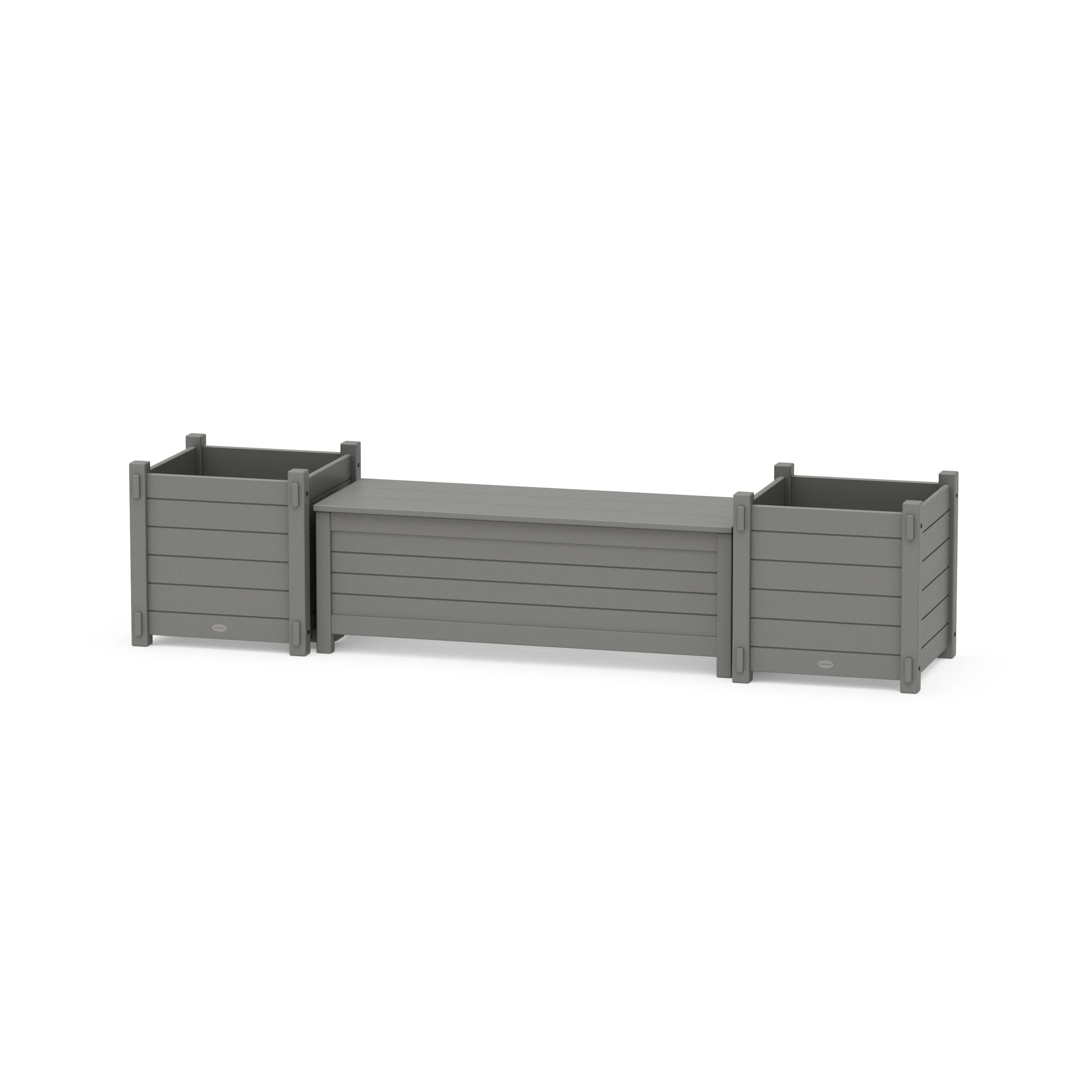 48 Nautical Straight Planter Storage Bench Set- Large
