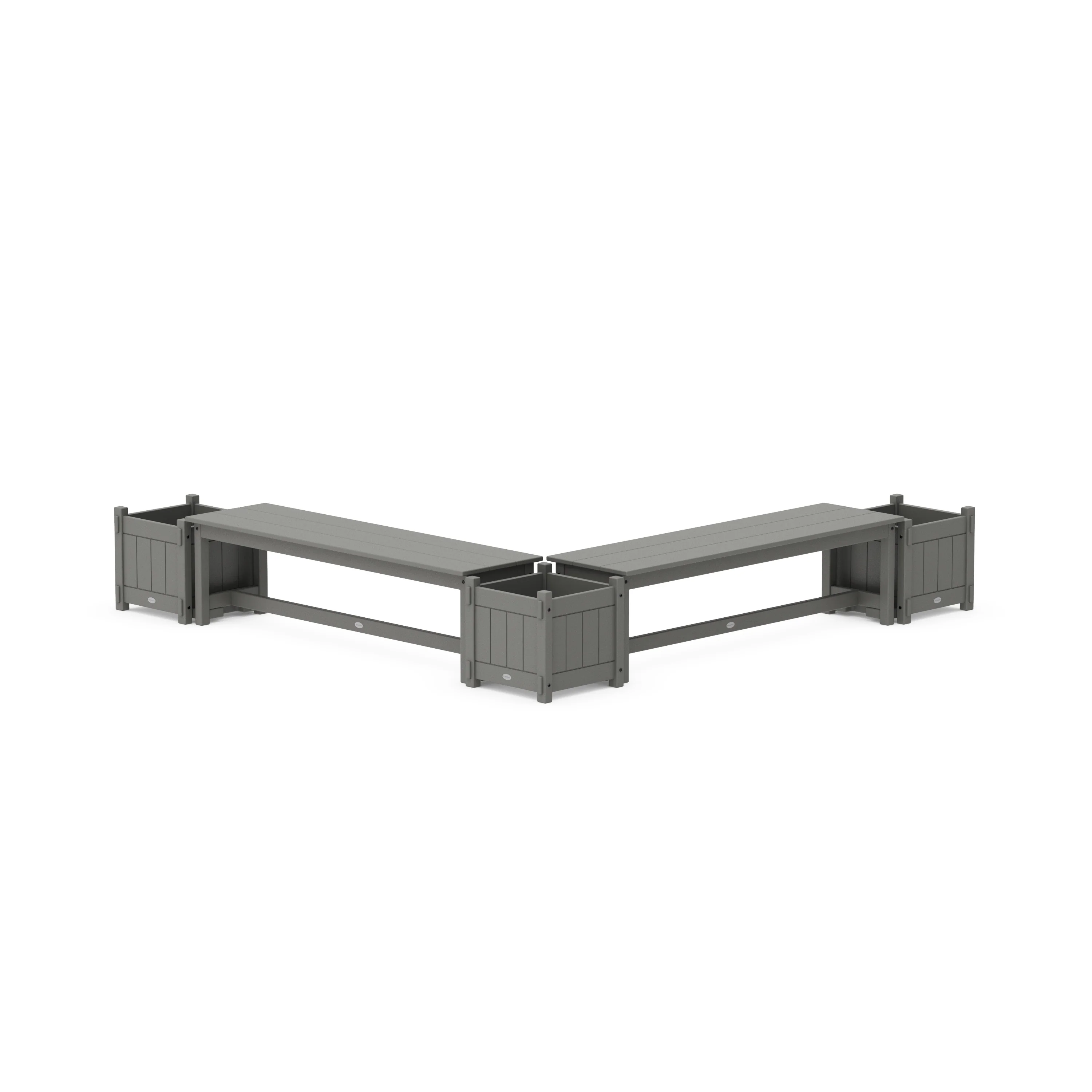 60 Vineyard L- Shaped Planter Bench Corner Set