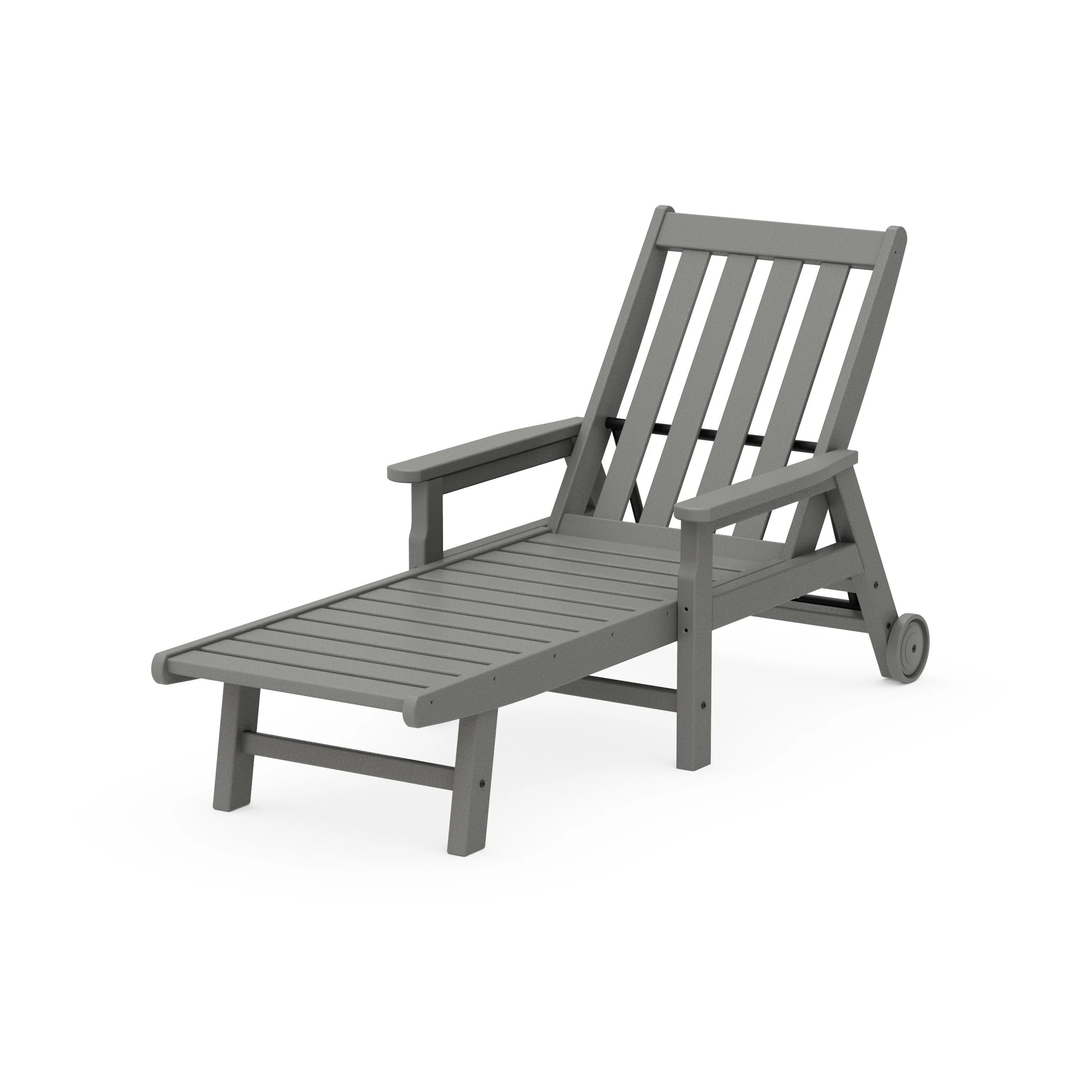 Vineyard Chaise with Arms and Wheels