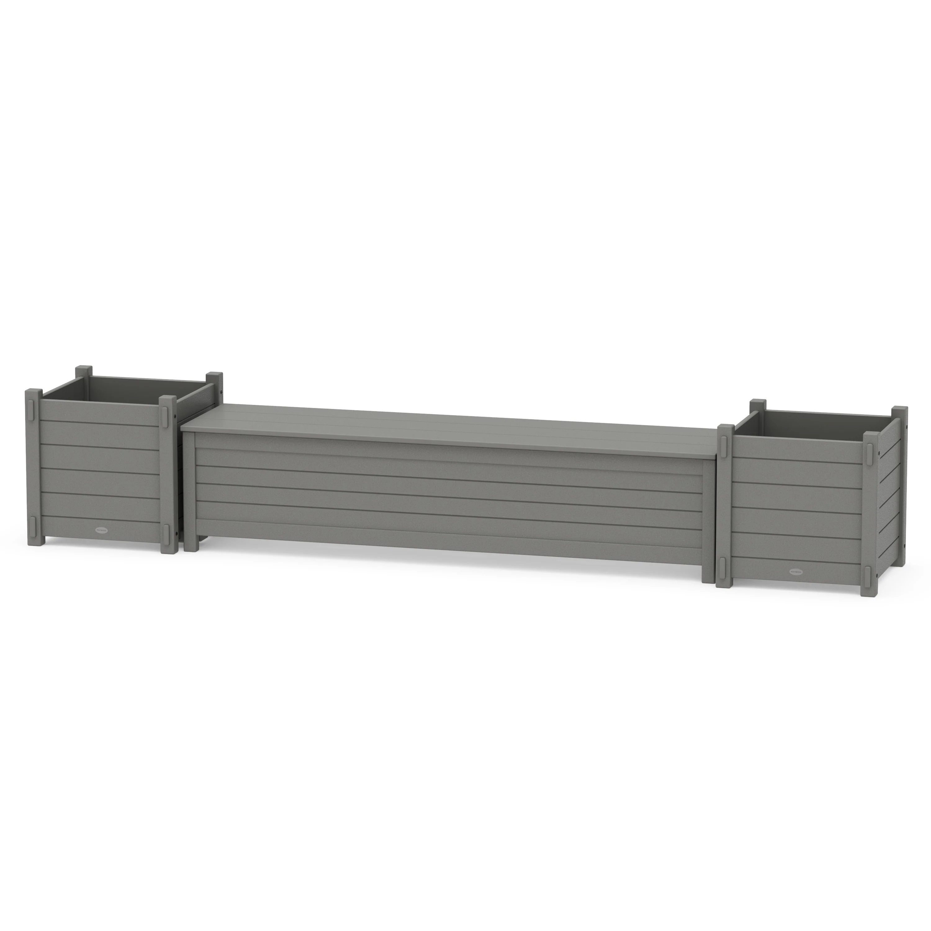 72 Nautical Straight Planter Storage Bench Set- Large