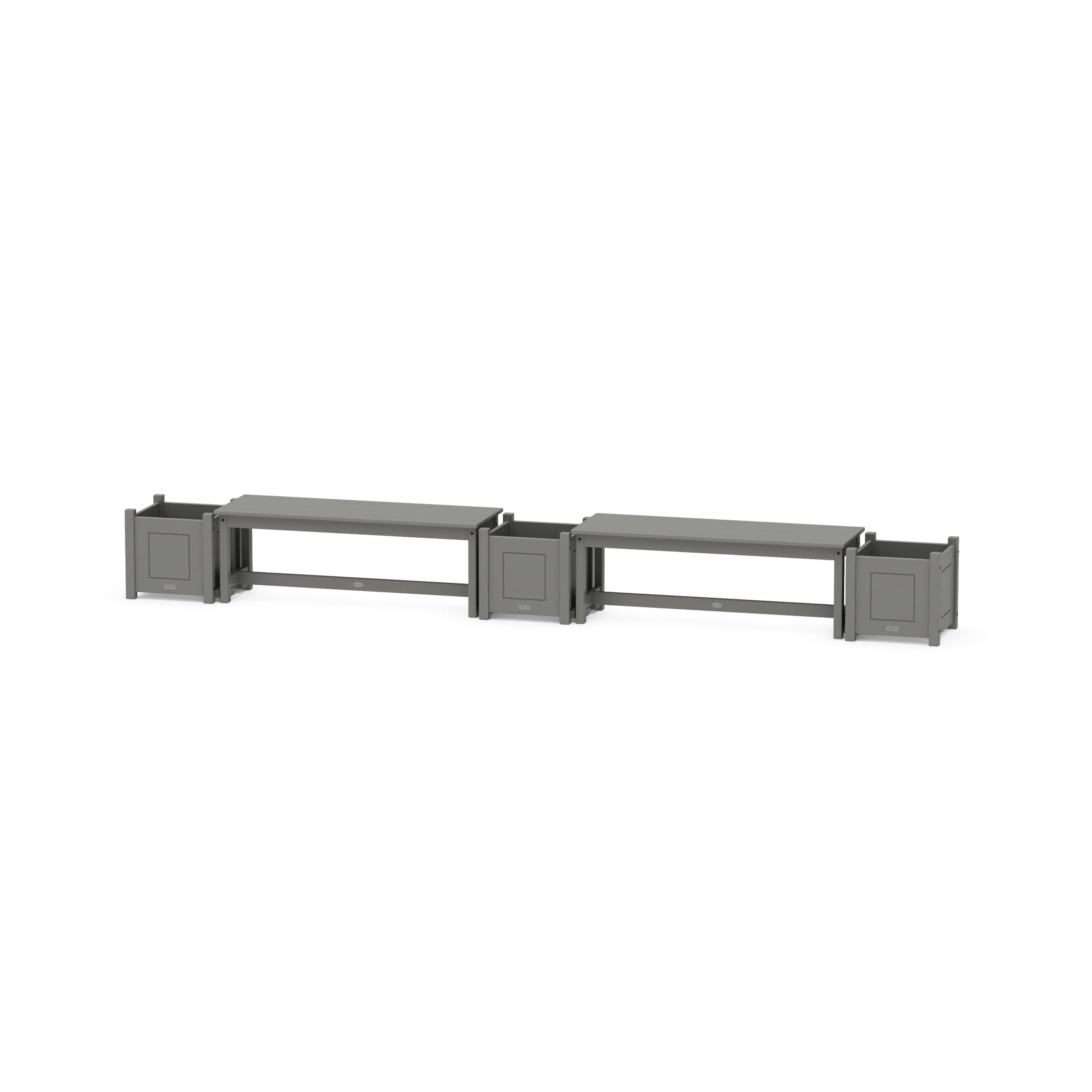 48 Country Living Straight Double Planter Bench Set