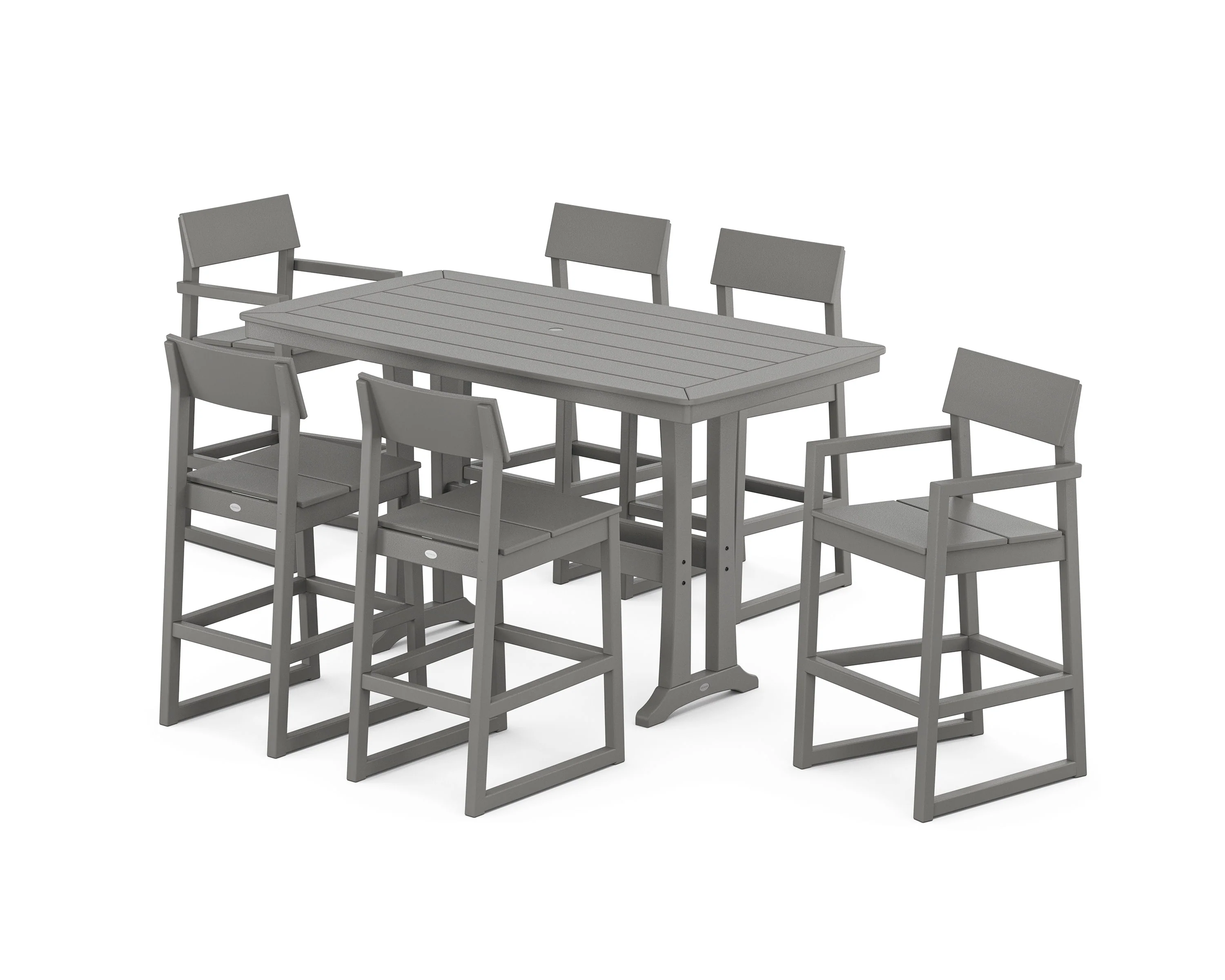 EDGE 7-Piece Bar Set with Trestle Legs