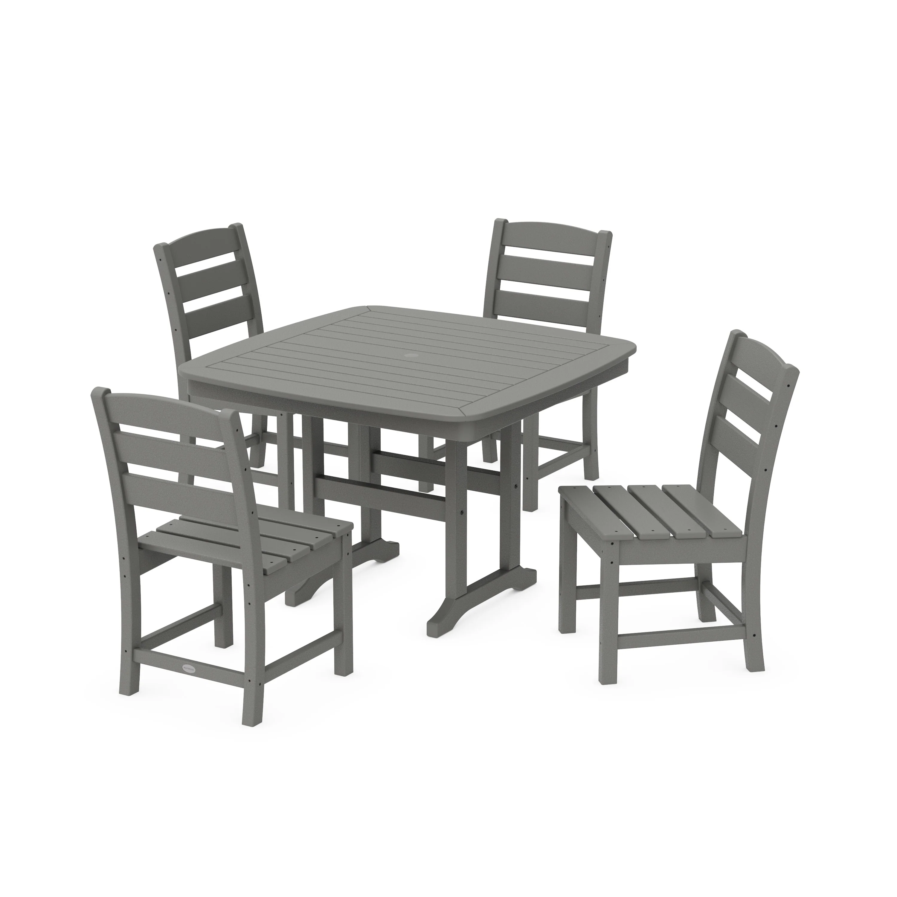 Lakeside Side Chair 5-Piece Dining Set with Trestle Legs