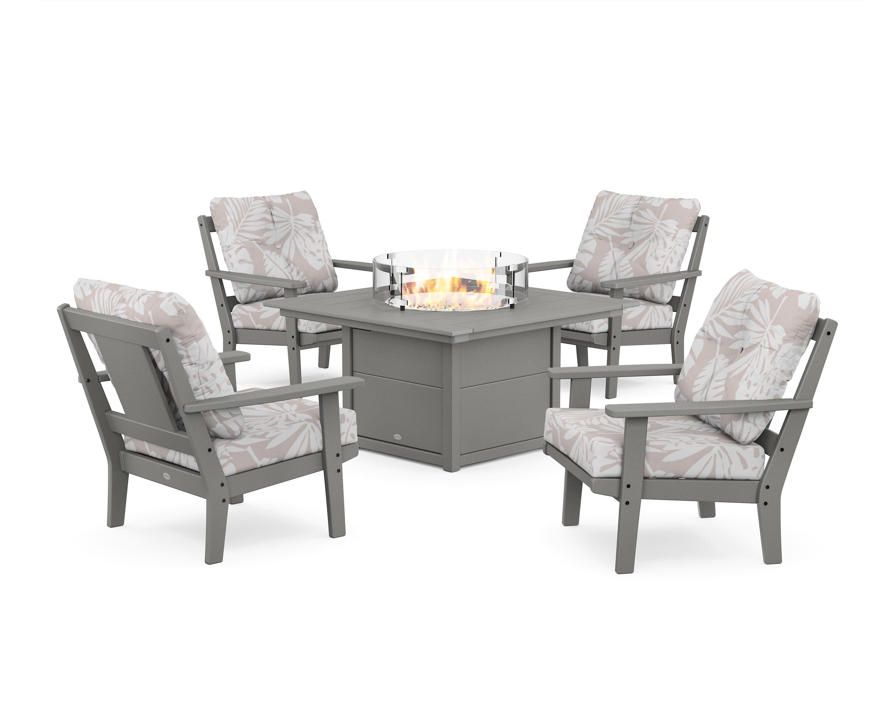 Prairie 5-Piece Deep Seating Set with Fire Pit Table