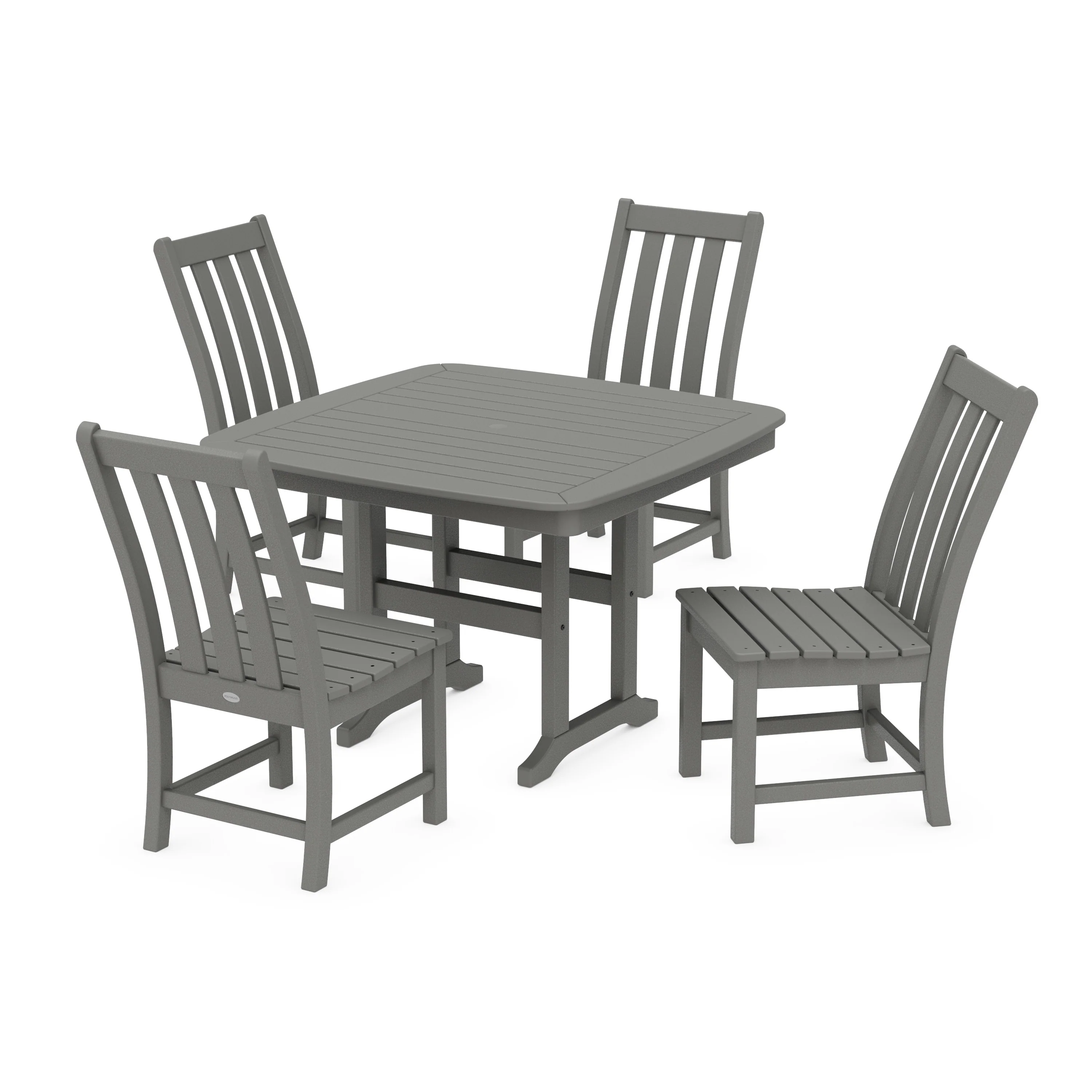 Vineyard Side Chair 5-Piece Dining Set with Trestle Legs