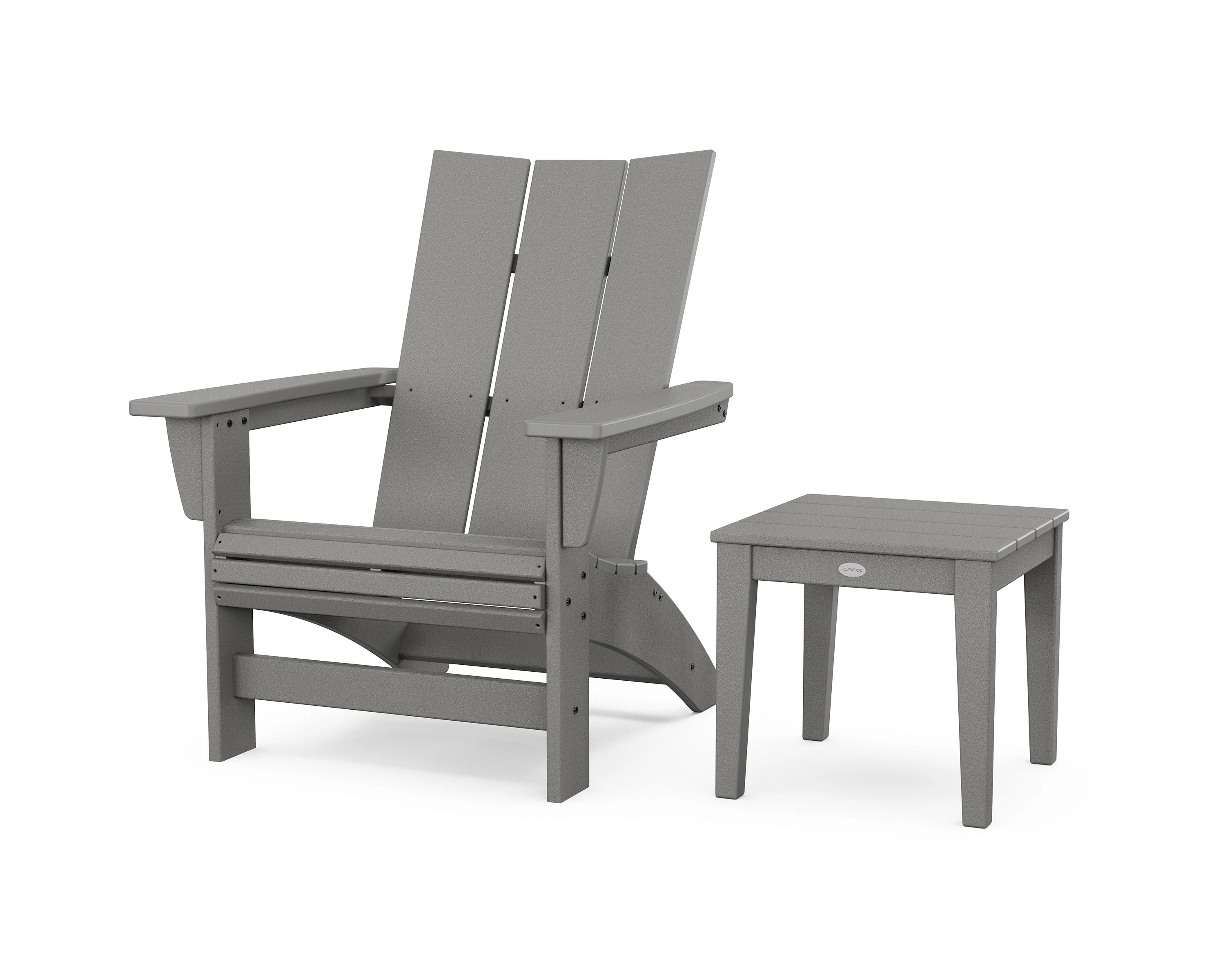 Modern Grand Adirondack Chair with Side Table