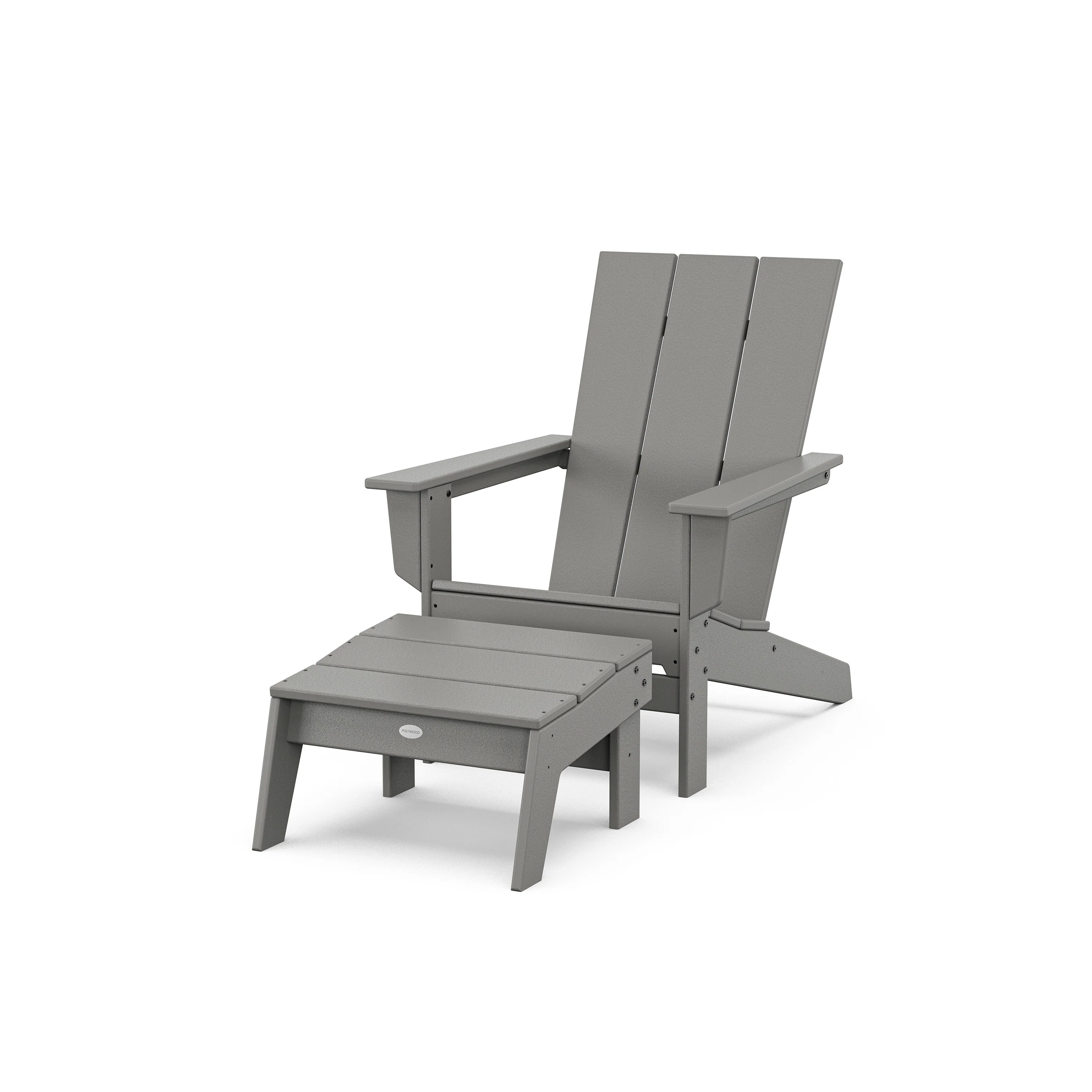 Modern Studio Adirondack Chair with Ottoman