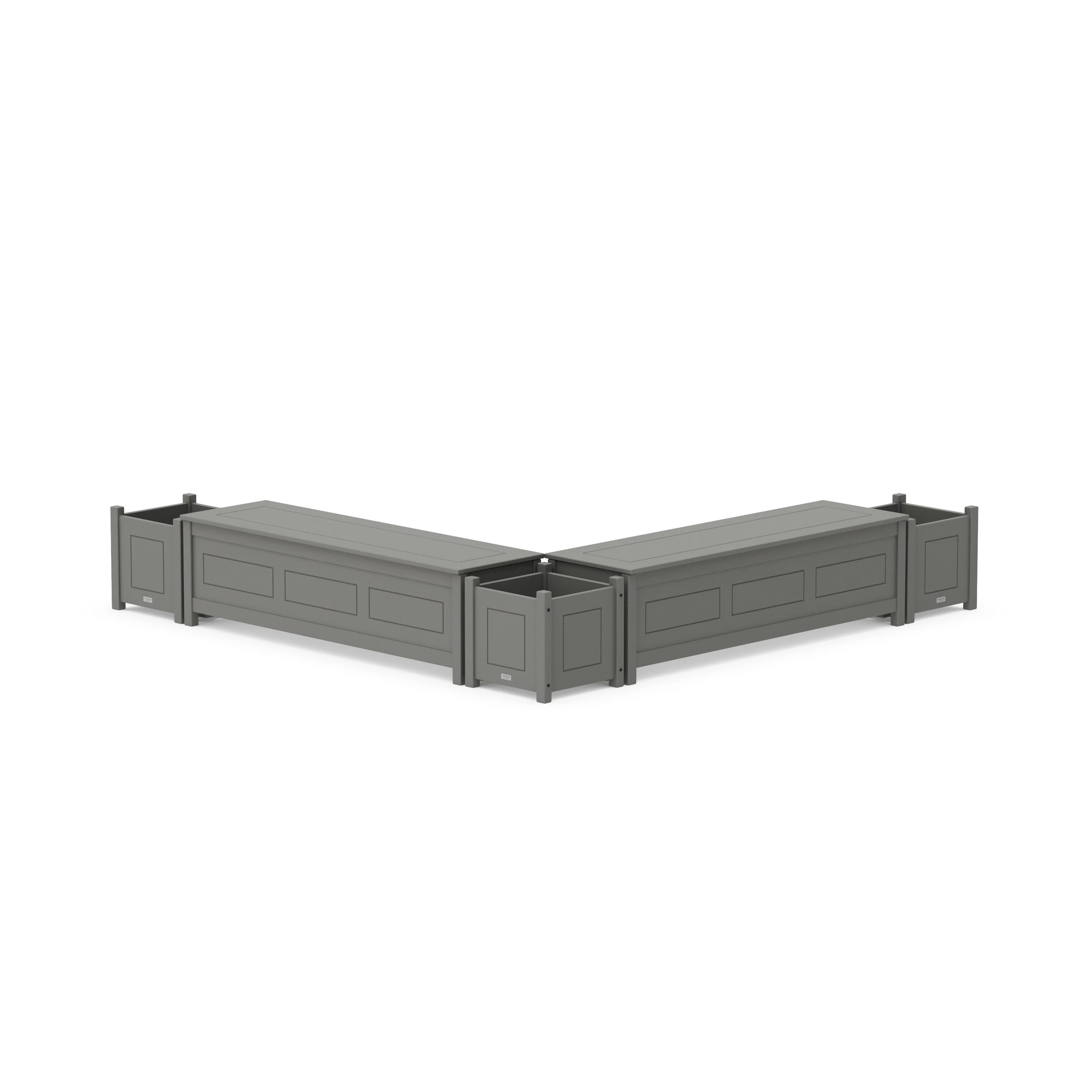 60 Country Living L- Shaped Planter Storage Bench Corner Set