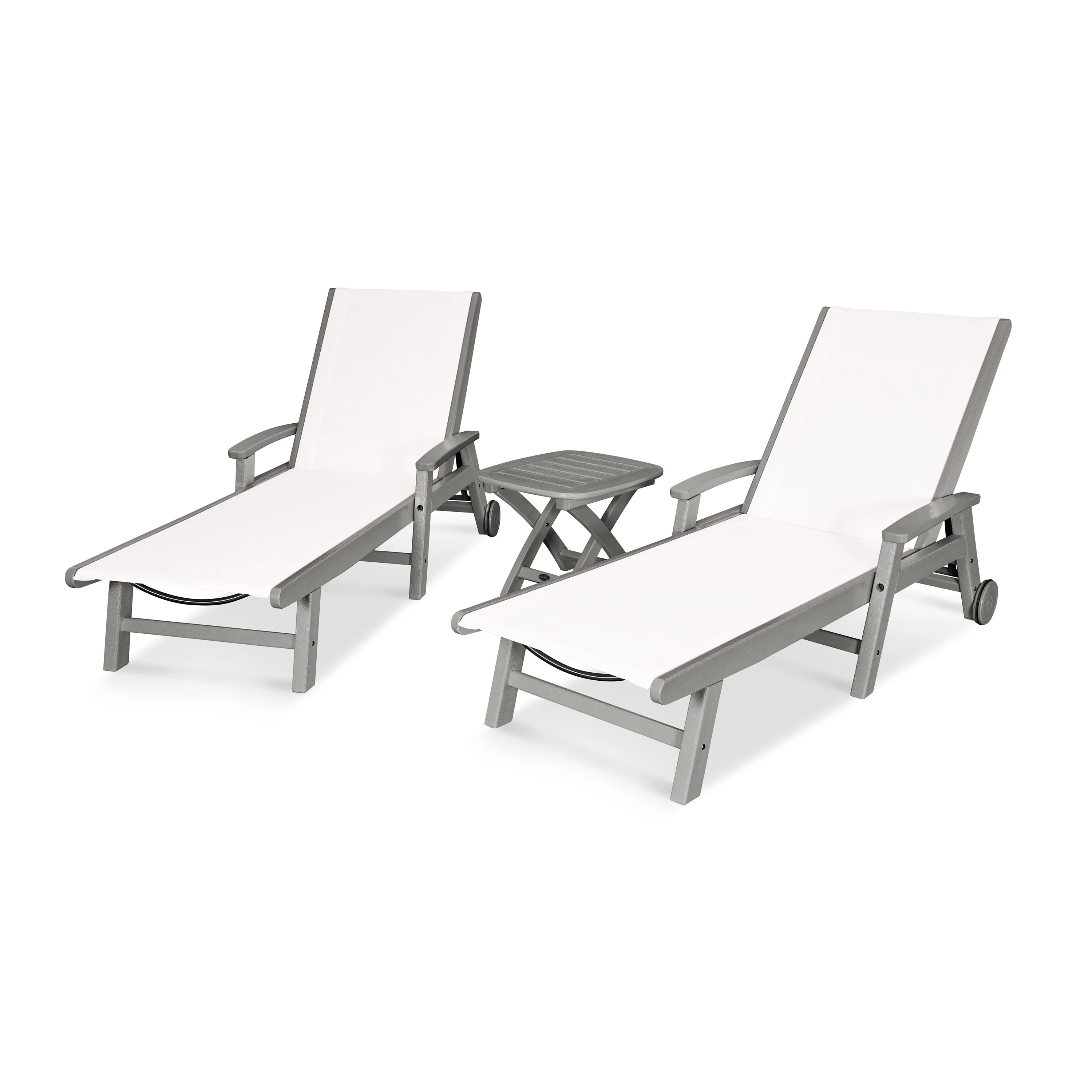 Coastal 3-Piece Wheeled Chaise Set