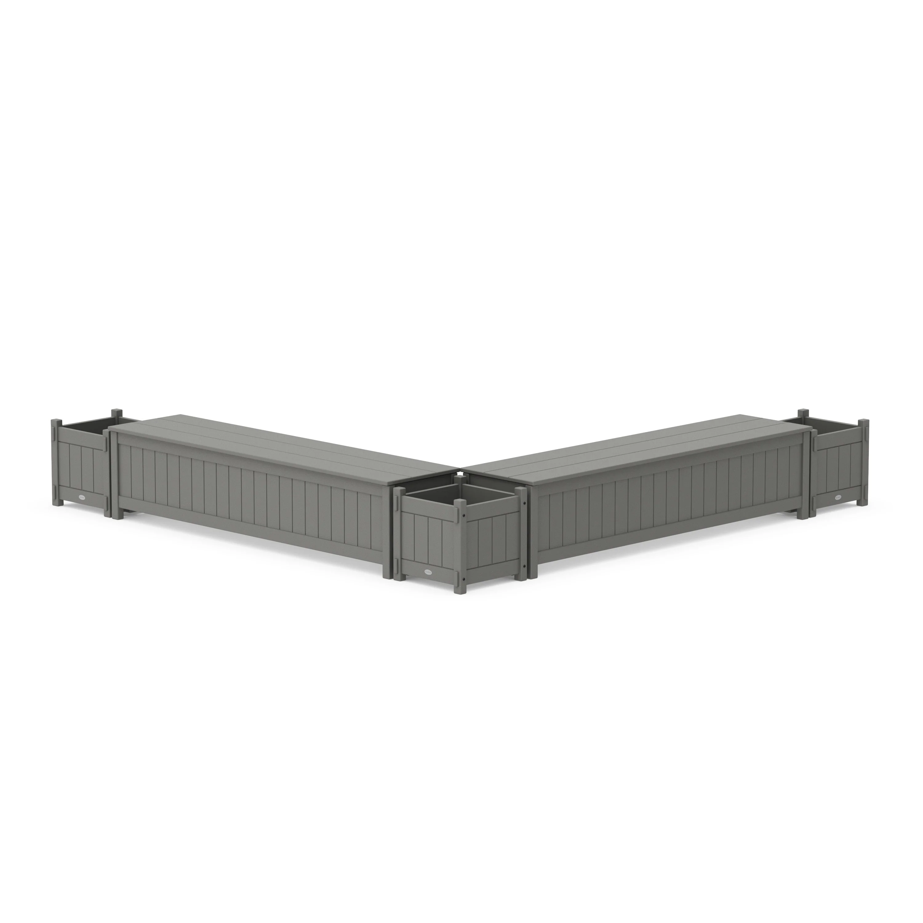 72 Vineyard L- Shaped Planter Storage Bench Corner Set
