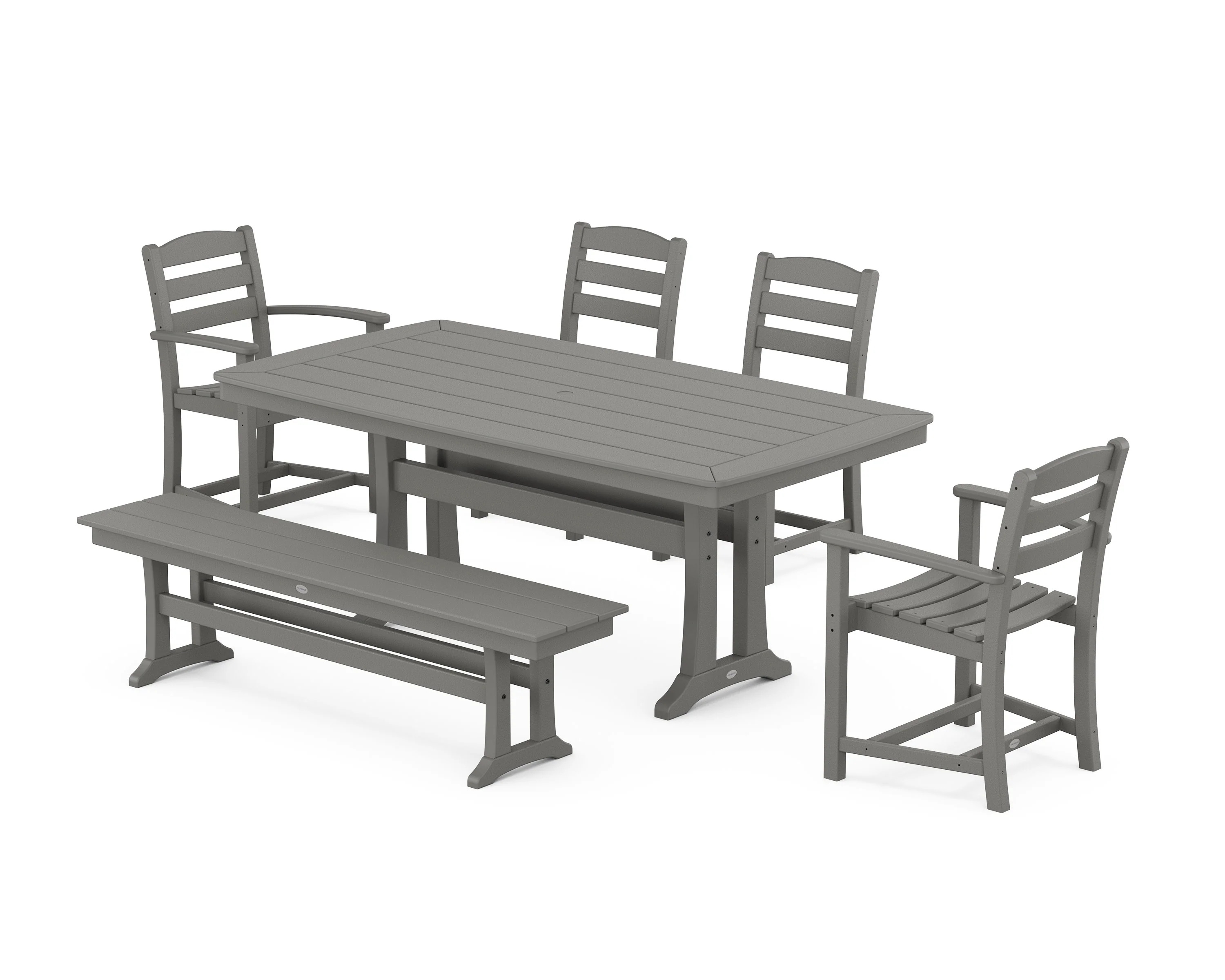 La Casa Cafe 6-Piece Dining Set with Trestle Legs