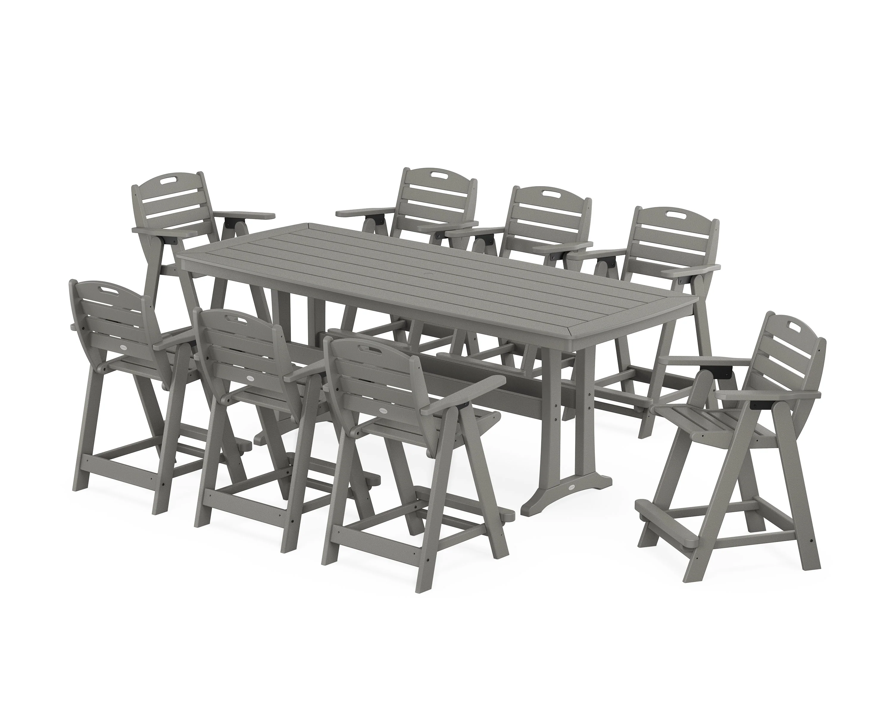 Nautical 9-Piece Counter Set with Trestle Legs