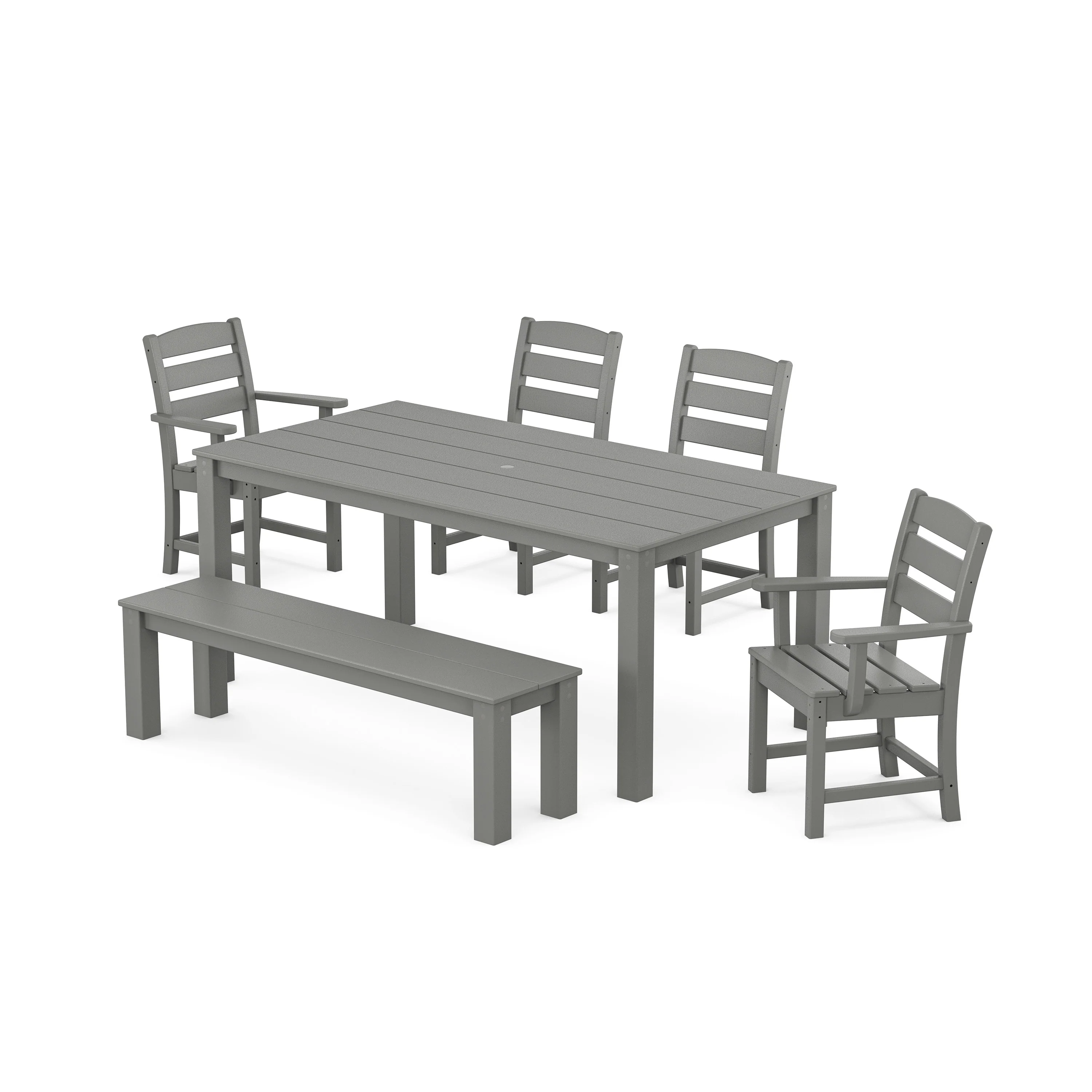 Lakeside 6-Piece Parsons Dining Set with Bench