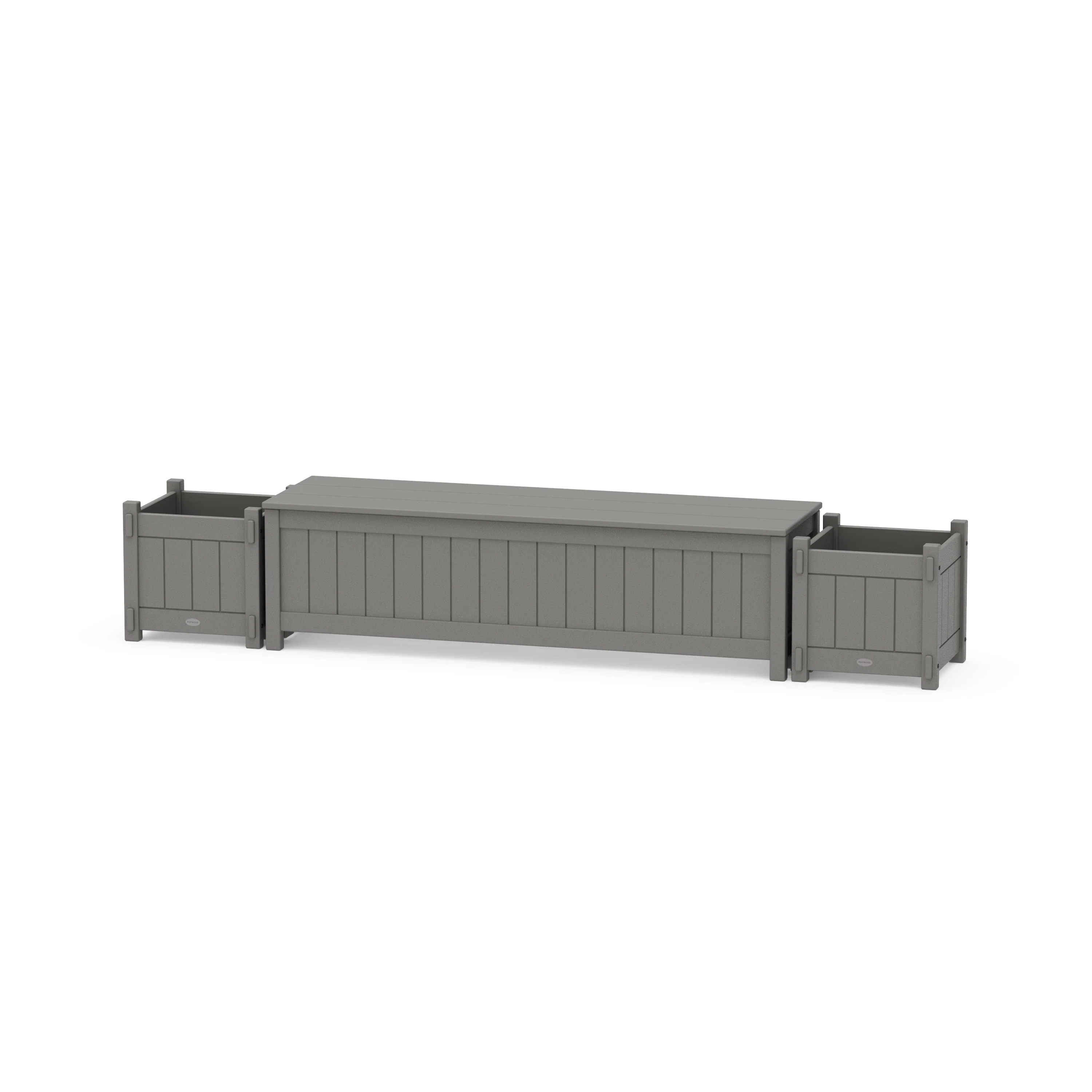 60 Vineyard Straight Planter Storage Bench Set