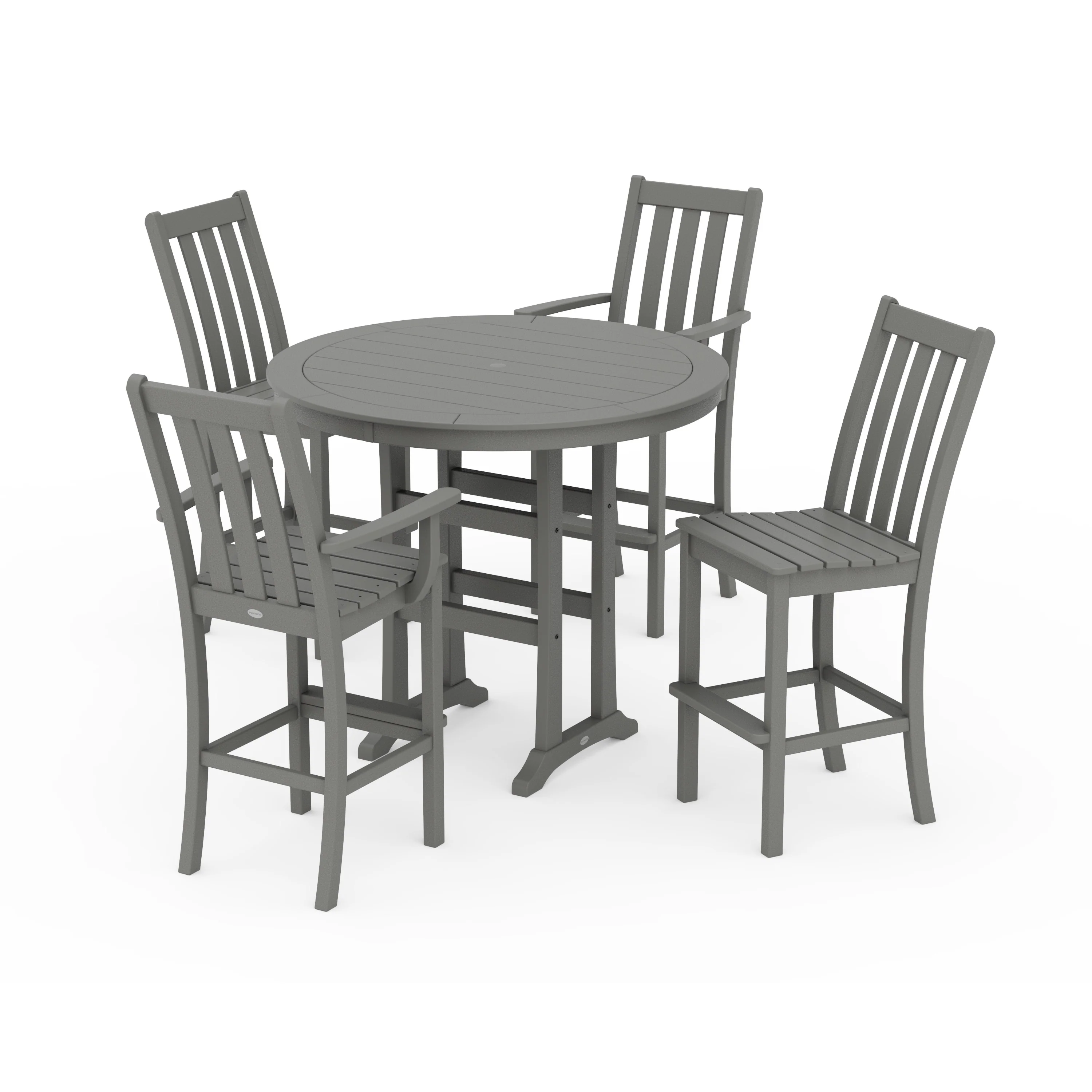 Vineyard 5-Piece Nautical Trestle Bar Set