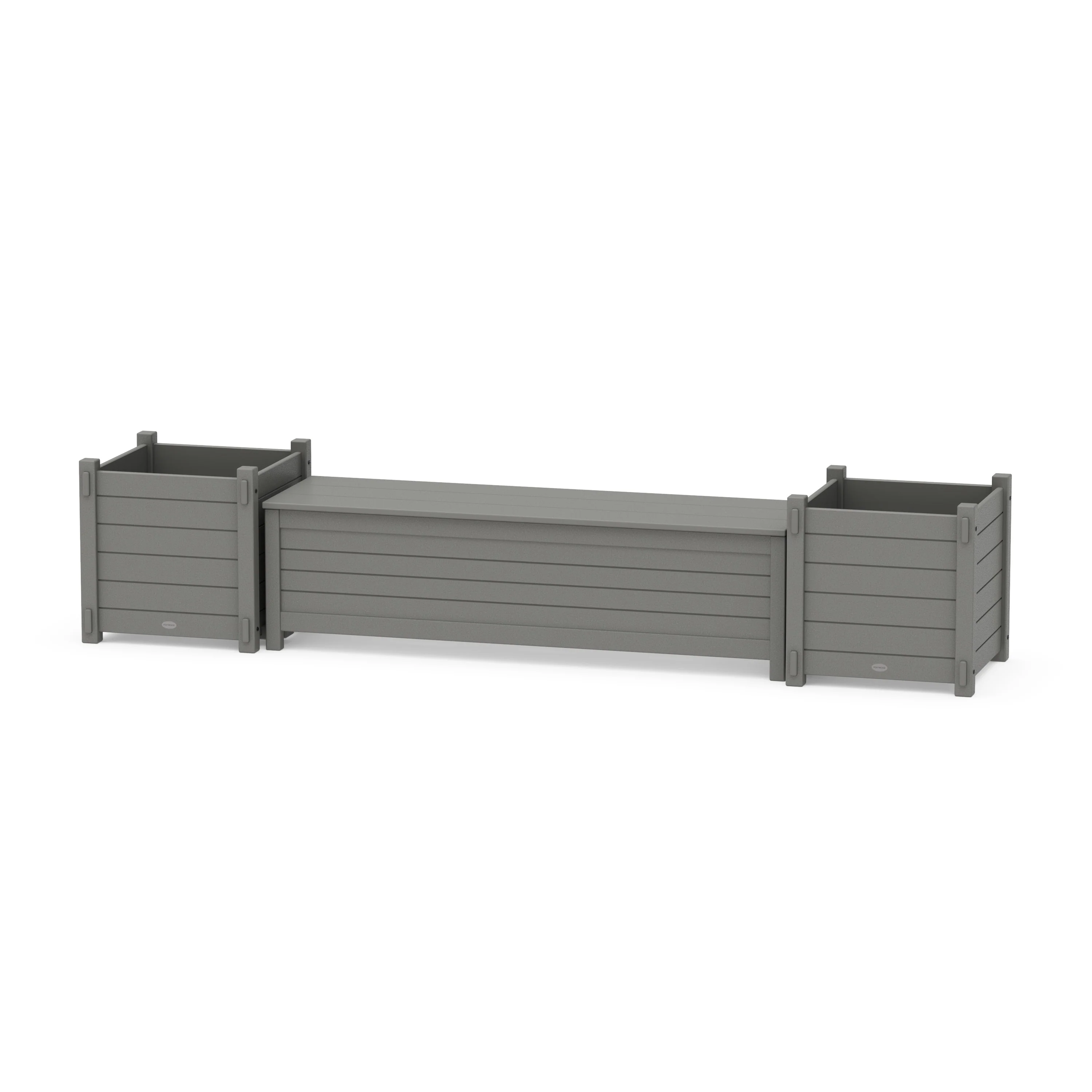 60 Nautical Straight Planter Storage Bench Set- Large