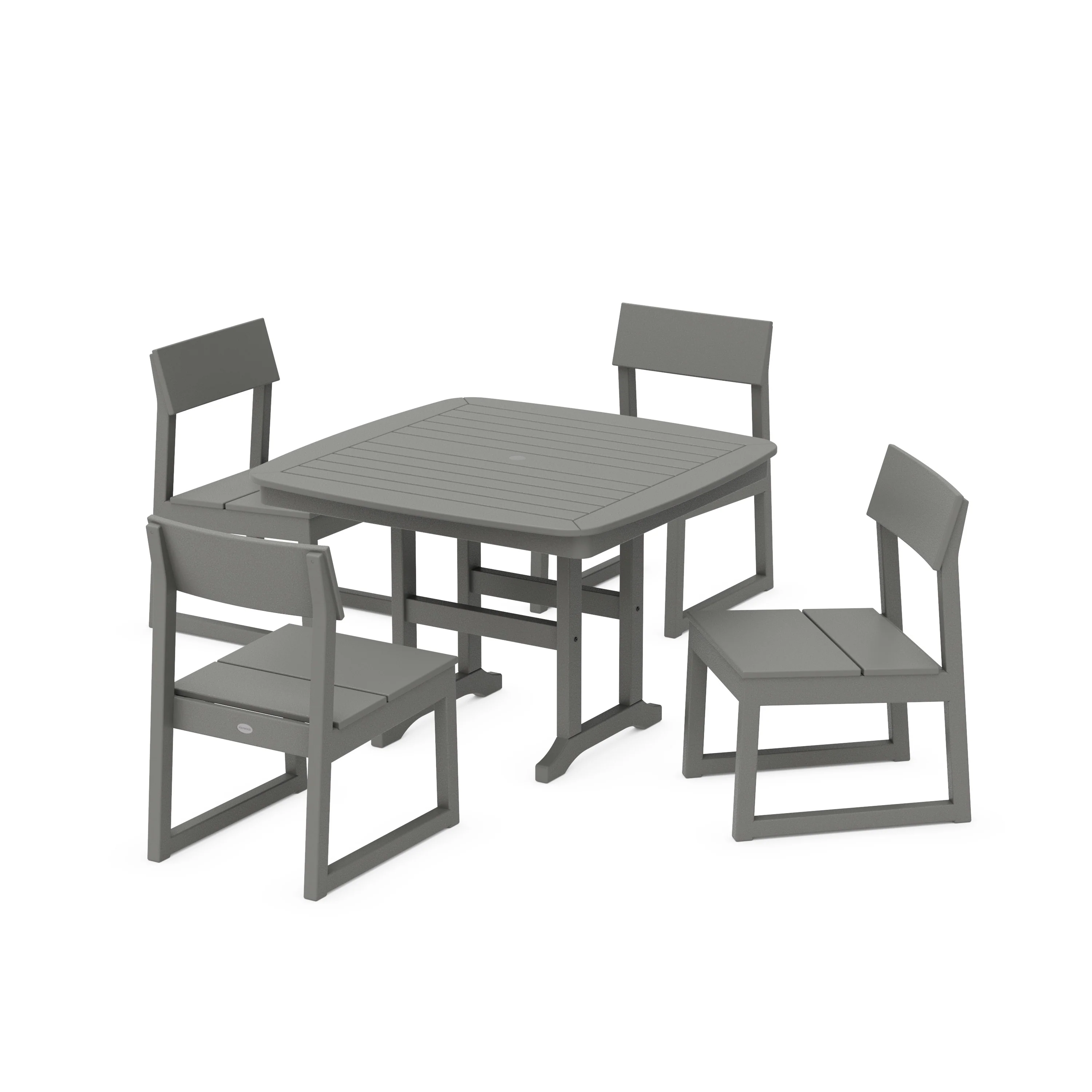 EDGE Side Chair 5-Piece Dining Set with Trestle Legs