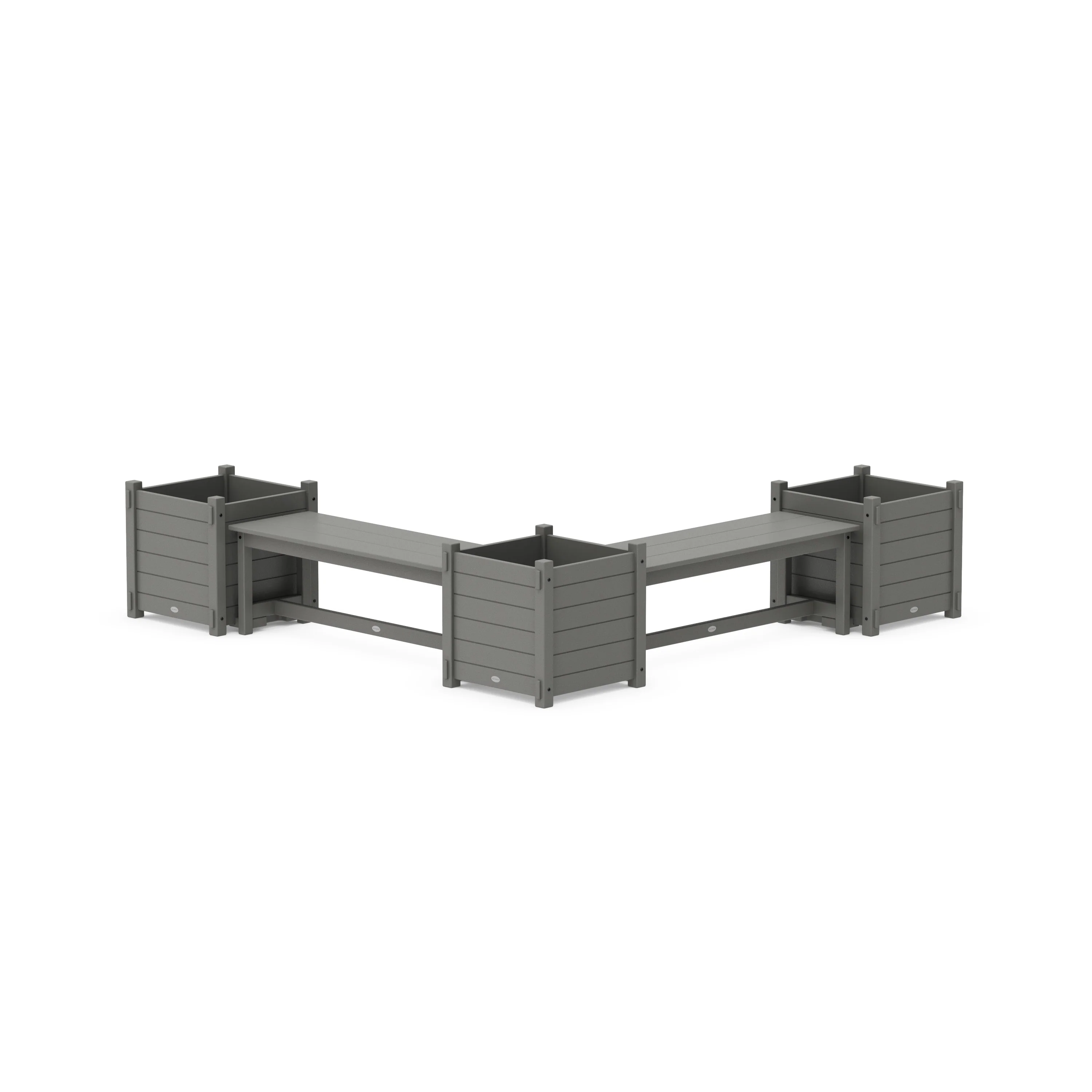 48 Nautical L- Shaped Planter Bench Corner Set - Large