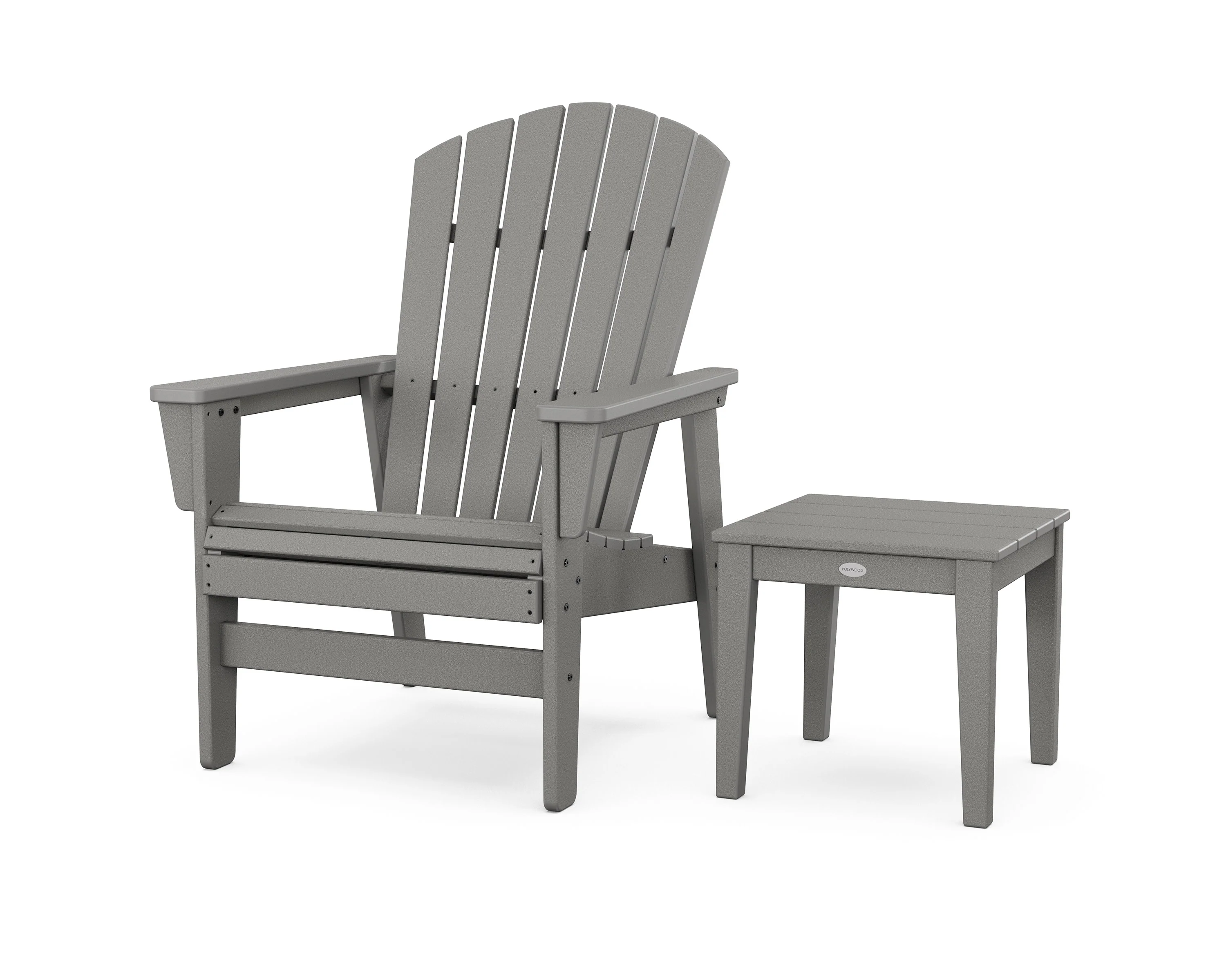 Nautical Grand Upright Adirondack Chair with Side Table