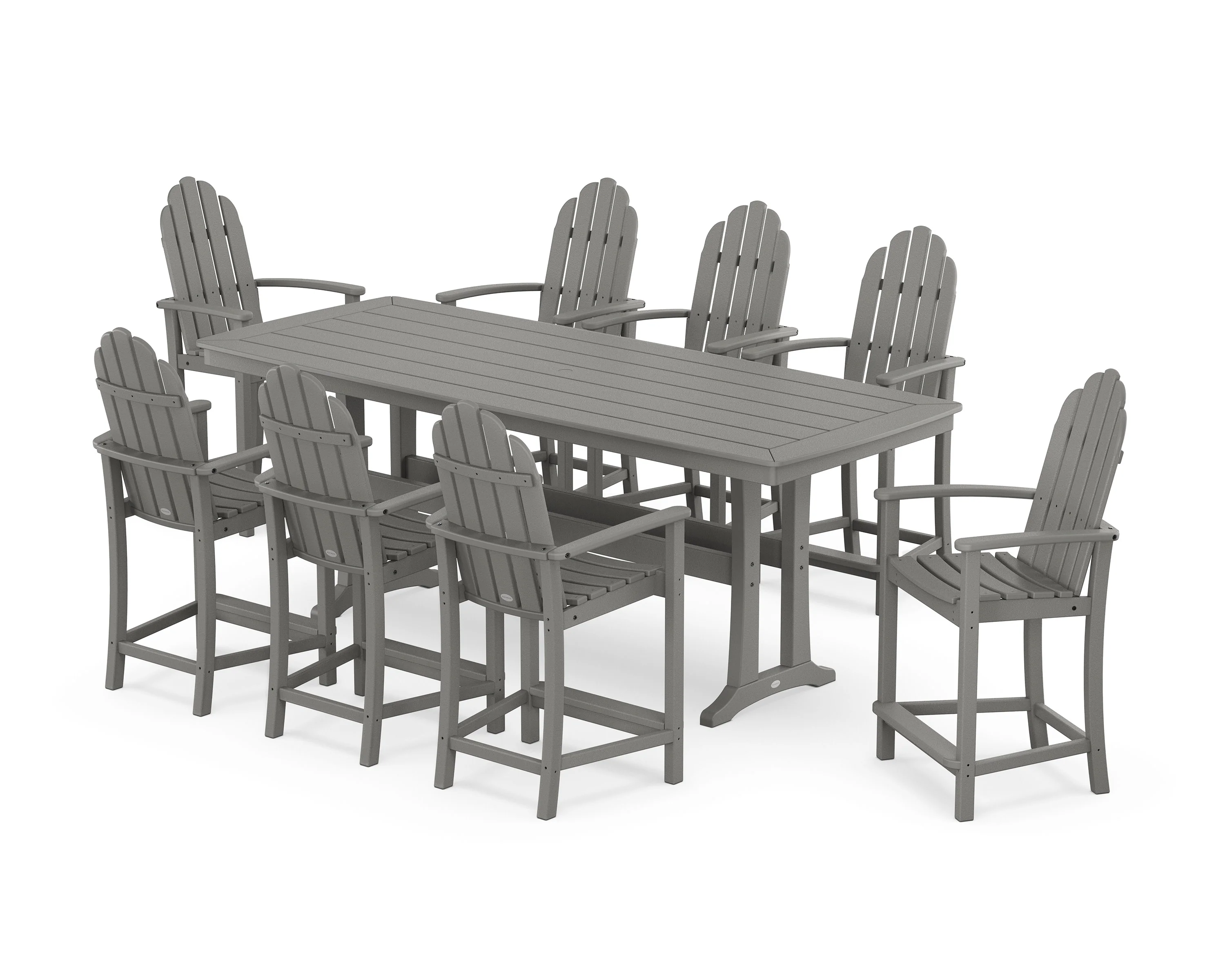 Classic Adirondack 9-Piece Counter Set with Trestle Legs